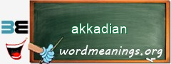 WordMeaning blackboard for akkadian